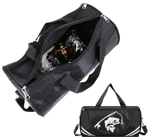 Angeltasche – 41 x 23 x 23 cm, Angel-Aufbewahrungstasche, 350 g Salzwasser-Angel-Organizer, wasserdichte Ausrüstungstasche mit verstellbaren Riemen, Outdoor, Camping, Wandern, Kajak, Reisen, Boot, See