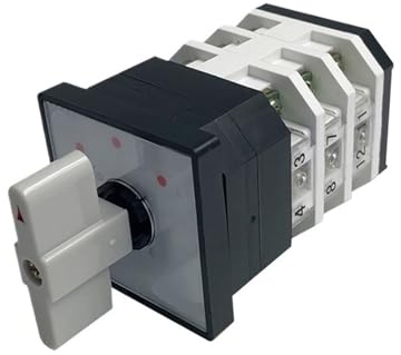 Interruptor de leva LW12-16/3, conmutador rotativo, 12 terminales, 3 posiciones, encendido-apagado-encendido, bricolaje, doble potencia, uso for arrancador de 5,5 kW, control de dos cargas
