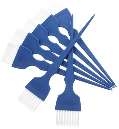 7 Pincel y Fibra Piezas Teñir el Plástico para Cabello | Herramienta Práctica para Salón y Peluquería, Fácil de Limpiar, Resistente, Colores Aleatorios Color Aleatorio