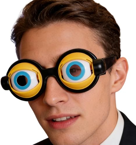 kinrguiyuez Zwinkerbrille,Brille Für Die Bühne Und Auftritte | Brillen Für Rollenspiel | Für Teenager Content Creator Kostümpartys Musikfestivals Familienfeiern Schulaufführungen Karneval