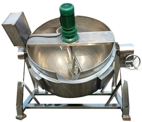 Olla Industrial De Gas, Vapor Y Eléctrica For Cocinar Mermeladas, Con Camisa Mezclador Batido Rápido Eficaz
