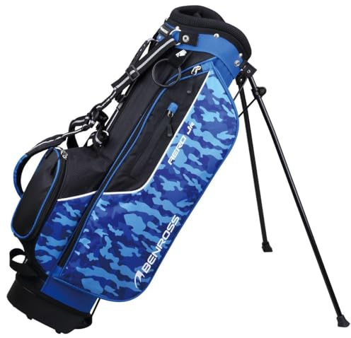 Benross Junior Aero Golftasche – leichte Kinder-Golftasche mit Ständer, 4-Wege-Trennwand, doppelt gepolsterte Gurte und Regenhaube