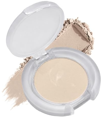 Creamy Beige White Single Pressed Eyeshadow, Smooth Blendable Matte-Look Eye Shadow Powder Compact for Natural Eye Base, Soft Inner Corner Highlight, Brow Bone & Daily Makeup