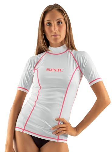 Seac T-Sun Short, utslagsskydd för simning, surfing, dykning, UV-skydd, Vit, M