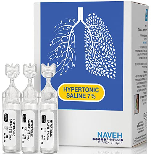 NAVEH PHARMA RSV 7% | Hypertonic Saline Solution for Nebulizer Machine | Saline Nebulizer for Adults | Clear Lungs & Airways | Inhalation Solution | Nebulizer Diluent | 25 Bullets (0.17 Fl Oz)
