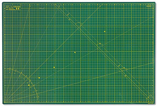 Elan A1 Cutting Mat Green, 5-Ply Hobby Board for Crafts 90X60 CM, Large Self Healing Cutting Mat A1, Large Craft Board for Sewing & Quilting