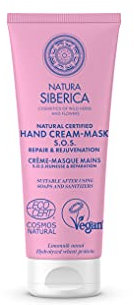 Natura Siberica Natural certified hand cream-mask - S.O.S. Repair & Rejuvenation, Pink