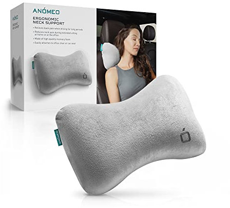 Anomeo Ergonomisches Nackenkissen – Rückenkissen für Sofa, Auto, Stuhl – Hypoallergen, Memory Foam, Druckentlastend, Waschbarer Bezug – Perfekt für Auto, Büro & Zuhause