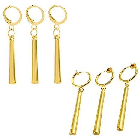 YouU 6 pcs Anime OP Roronoa Z. Round Dangle Earrings Fashion Ear Clip for Fans Cosplay Costume Jewelry
