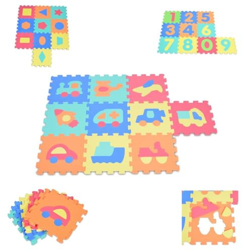 Moni Puzzlematte 10 teilig Puzzleteppich Teilegröße 32 x 32 cm Eva-Schaum blau