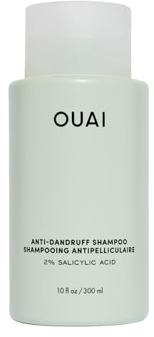 OUAI Anti-Dandruff Shampoo - Soothing Salicylic Acid Shampoo for Flaky, Dry and Itchy Scalp - Reduces Itching, Redness and Irritation - Sulfate Free Scalp Care - 300ml