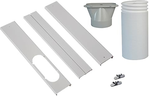 Starnearby Kit Finestra per Condizionatore Portatile Adattatore Finestra Condizionatore Tubo di Scarico per Condizionatore Portatile Kit di Sfiato Finestra Piastra per Finestra Tubo Condizionatore