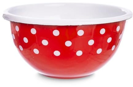 orion group Emaille-Schüssel Schale Schüssel Salatschüssel Suppenschale rot 12 cm 500 ml