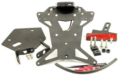 MG Biketec Kurzes Heck - Kennzeichenträger - Kennzeichenhalter geeignet für BMW S 1000 R ab 2021 & S 1000 RR ab 2019 (172x167mm)
