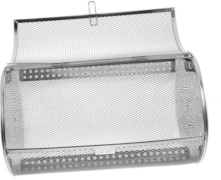 Yardenfun Panier De Four Rotatif INOX 180x300 Mm pour Rôtissoire à Air Chaud Cuisson Homogène Légumes, Fruits à Coque Et Barbecue Multifonction