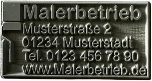 Ersatztextplatte für Colop Stempel - mit Logo und Rahmen - Die Stempel GmbH - Adressstempel, Firmenstempel, Arztstempel, Lehrerstempel (Printer 30)
