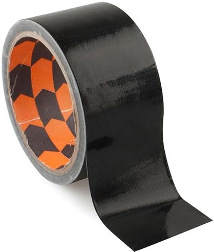 VoltShine Cinta Americana Negra 10m x 50mm, resistente al agua, adhesiva y duradera; ideal para reparaciones y manualidades.