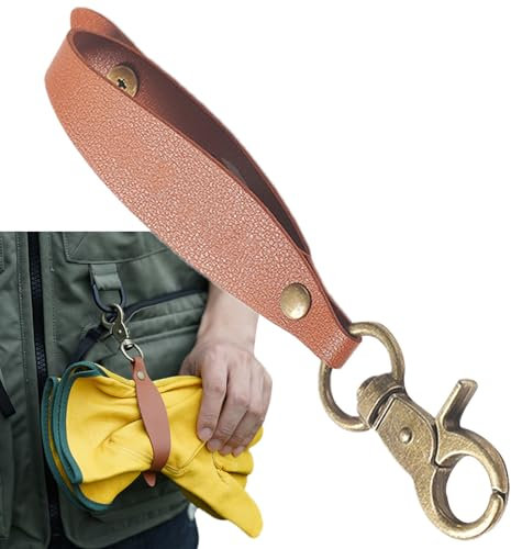 Kustimantu Porte-gants de travail, porte-gants de ceinture - Gants de travail en cuir avec clip - Mittens Safety Keeper, pompier accessoire d'équipement, protection de stockage à mitten pour garage