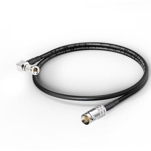 Superbat Cavo SDI 6G Micro HD BNC a BNC 75 Ohm Belden 1855A Sottile 60cm | Doppia Schermatura, HD BNC Angolato Maschio a BNC Femmina, 4K, Flessibile, per Blackmagic, CoaXPress CXP12, Videocamera
