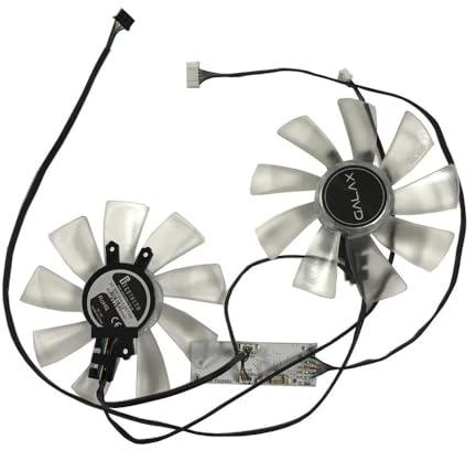 LFGOZSD Lot de 2 Ventilateurs pour Cartes Graphiques KFA2 RTX 2070 2080 Super EX (OC en 1 clic), Refroidissement VGA FY10015M12LPA