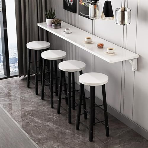 Space-Saving Wall Mounted Dining Table - Foldable Kitchen Bar Table for Home & Commercial Use White (31.5x11.8) - Compact & Stylish Design