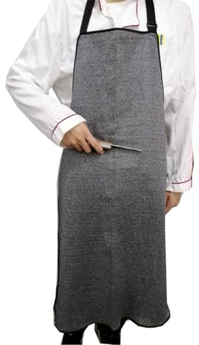 BLUEZY Grembiule da Macellaio Resistente al Taglio, Bavaglino da Lavoro di Sicurezza E Grembiule Resistente alle Pugnalate Maglia Antitaglio per Strumento di Sicurezza del Processo di Carne Protezi