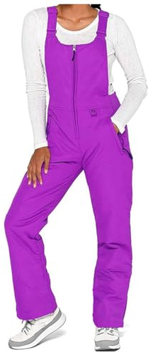 Generisch Skihose Damen Wasserdicht Schneehose Wasserdicht Thermo Gefüttert Hosenträgerhose mit Verstellbarer Latzhose Outdoorhose Winddicht Snowboardhose Winter Mode Softshellhose Leicht Schneeanzug