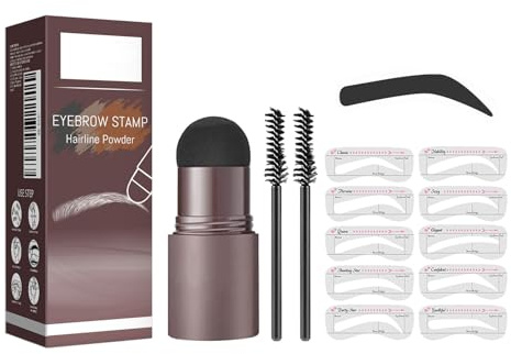 Clawrex Lot de 10 pochoirs à sourcils étanches - Avec 10 pochoirs à sourcils réutilisables - Longue durée - Naturel - Multifonction - Noir