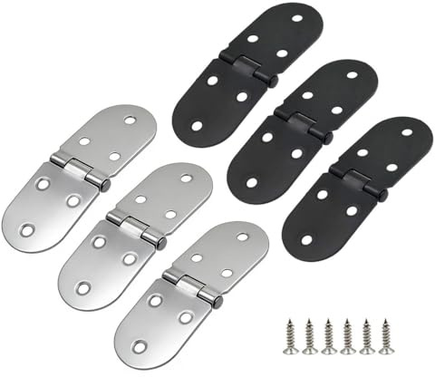 COYUN Bisagras, 6 Piezas Bisagras Pequeñas,Bisagra para Muebles, Bisagra con Tornillos para Muebles, para Mesas Plegables, Armarios y Cajas de Herramientas