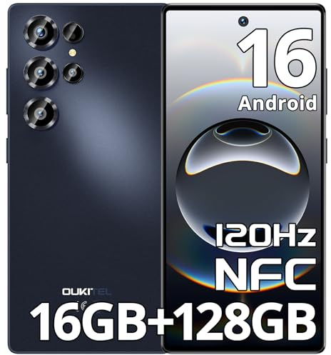 OUKITEL C66 Mobile Phones (2026) - Android 16 Phone, 6.73 HD+/120Hz Display, 16GB+128GB/1TB Smart Phone, 64MP Camera, 5000mAh Battery, 4G Dual SIM-Free & Unlocked Mobile Phones, NFC/Fingerprint/GPS