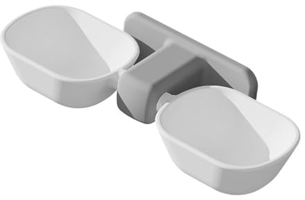Generic Double Bol Mural surélevé pour Nourriture et Eau pour Animaux de Compagnie, Bol pour Chats et Chiens, Suspendu pour Chat pour Petits Espaces de Vie