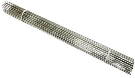Metallspett 4 mm 50 cm stor stark grillnål picknickgrill rostfritt stål breda spett grill köttbroschett (4 mm 50 cm 10 st)