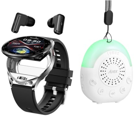 Zephyrion Montres connectées avec écouteurs pour Hommes et Femmes, générateur de Bruit Blanc pour Aider Les bébés à s'endormir