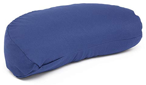 Bodhi Meditationskissen Halbmond | Yogi MOND ECO | Bezug aus 100% Bio-Baumwolle | Yogakissen halbmondförmig mit Buchweizenfüllung | Halbmondkissen für Yoga & Meditation