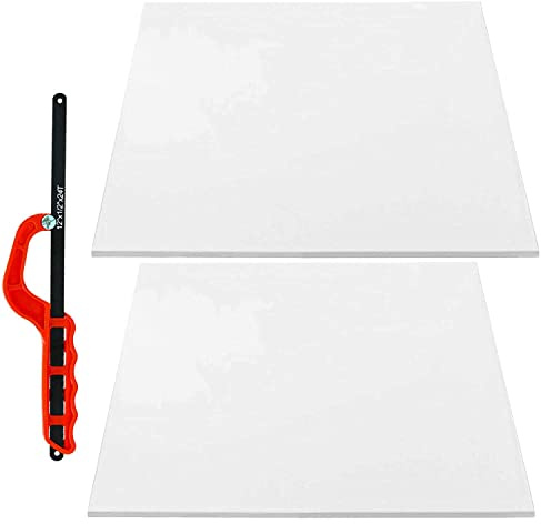 SPARES2GO Universal Cut to Size Fridge Freezer Shelf (Pack of 2) + 12 Junior Saw