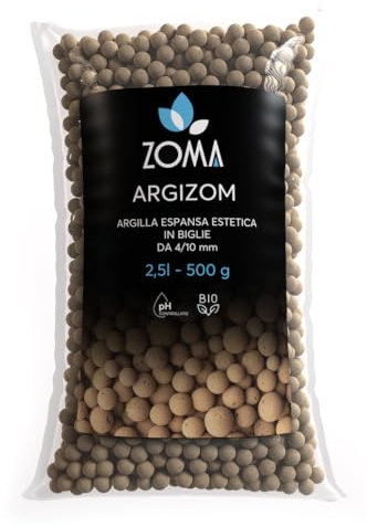 ZOMA Argilla Espansa per Piante in Vaso, Palline Argilla a Grana Piccola per Drenaggio e Areazione, Argilla espansa per Idroponica e Decorazione Estetica Senza Colorazione Chimica - 650g