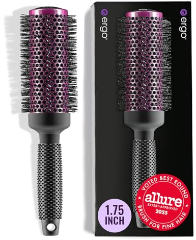 ERGO Super Gentle Round Hair Brush for Blow Out - Salon Quality Salon Brushes for Women - Volumizing Blowout Brush - Wet & Dry Use - ERG43: 1.75
