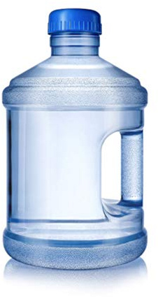 FAVOMOTO PC Wasserbehälter Trinkflasche: 3 Liter Reine Wasserflasche Mineralwasserflasche tragbarer Eimer mit Griff verdickter Wasserspender Wiederverwendbare Reine Wasserflasche Mineral