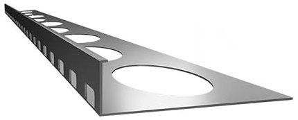 Renoplast® SZ10 Profilo paragradino in alluminio per pavimenti in resina | 200 cm Alu | Profilo gradino | Angolo paragradino | Profilo gradino Alu | Binario per piastrelle | Angolo combinato