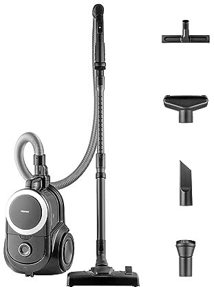 TOSHIBA Traino Senza Sacco VC-BL070C, Aspirapolvere a Barra telescopica Regolabile con Filtro HEPA, Nero, 1.8L, 700 W, 1.8 Liters, 78 decibeles