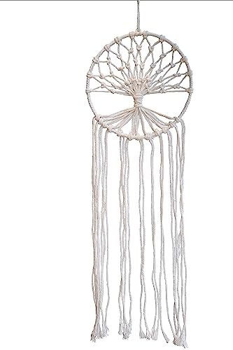 HEITMANN DECO Traumfänger Lebensbaum, Boho-Stil – Handgewebter Wand- & Fensterschmuck mit Federn, dekorative Wanddeko