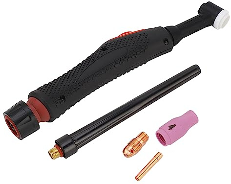 Fyearfly WP-9 Wig-Schweißbrenner-Set, Schweißbrennerkopf-Set, 360 Grad Drehbarer Luftkühlungs-Argon-Schweißpistolenkopf Mit Zubehör