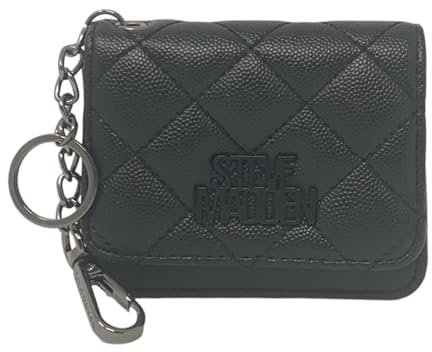 Steve Madden Bwren Flap Wallet mit Schlüsselring, Schwarz, Einheitsgröße, Steve Madden Damengeldbörse