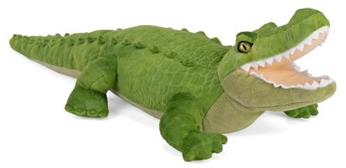Wild Republic Cuddlekins Eco Alligator, Kuscheltier, 30 cm, Plüschtier, Füllung besteht aus gesponnenen recycelten Wasserflaschen, umweltfreundlich