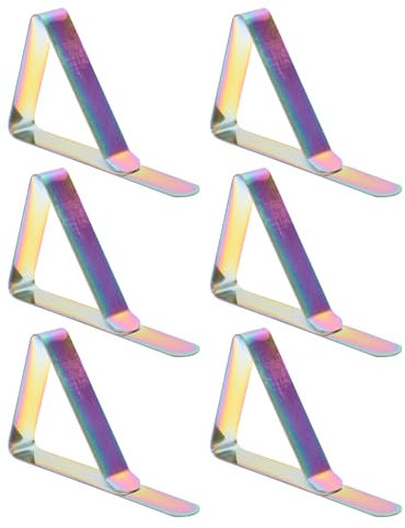 TOPBATHY 6stücke Tischtuchklammern Edelstahl Im Dreiecksdesign rutschfeste Tischdeckenfixierung Für Outdoor Picknicktische Tischdeckenklammern Für Stabile Befestigung