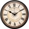 Maxspace Wanduhr 30cm, Europäische Vintage Metall Wanduhr Ohne Tickgeräusche mit HD-Glas, Schwarz Wand Uhr Batteriebetrieben für Wohnzimmer Schlafzimmer Retro Deko (Retro)