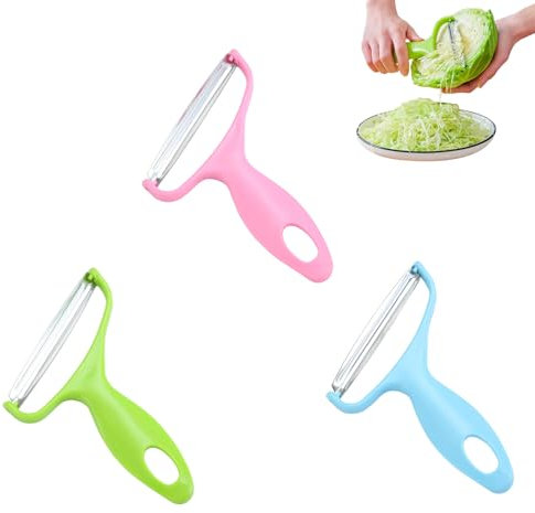 FHBHJNATC 3 Piezas Pelador Patatas Color Diferente, Pelador Verduras Grande, Pelador Tomates Aceros Inoxidables, Pelador para Todo Tipo de Verduras Como Coles, Berzas, Patatas, Zanahorias, Etc