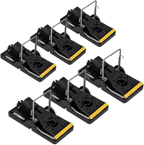 HYDRO Mouse Traps 6 Pack, Mice Traps Heavy Duty Reusable Traps That Kill Instantly, Mouse Traps For Indoors, Highly Sensitive Quick Effective Mice Kill Mouse Control, Rodent Trap