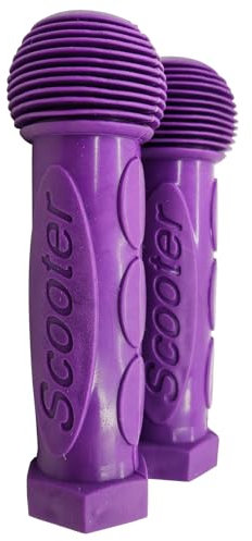 2 Pcs Bike Handle Cover Non-slip Kids Scooter Handlebar Soft Rubber Handlebar Grips for Kids Mini or Max Micro Scooter/Wheel Scooters Blue (Purple)