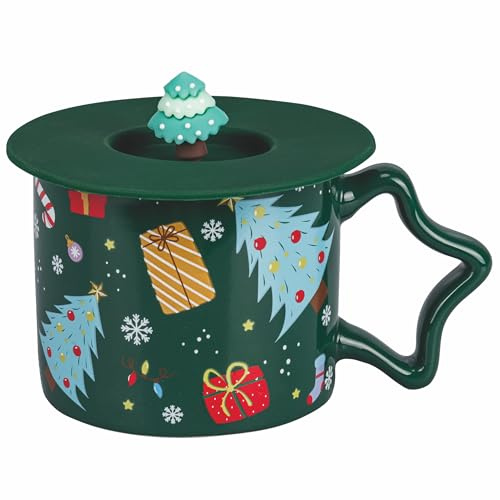 Taza de Porcelana de 280 ml con Tapa de Silicona